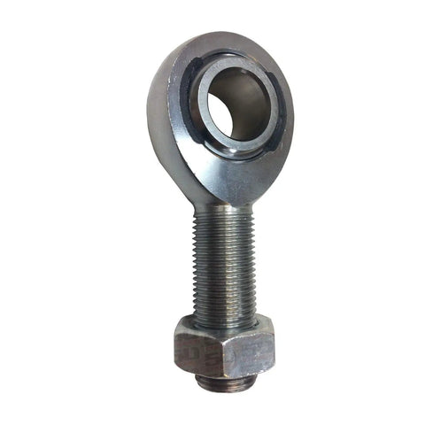 Beefed Up 1/2 Inch Heim Joint With Jam Nut, Left Hand Thread, 1/2-20 Bore, 4130 Heat Treated Chromoly Rod End With Kevlar PTFE Liner For Off Road Suspension And Steering Systems, side view