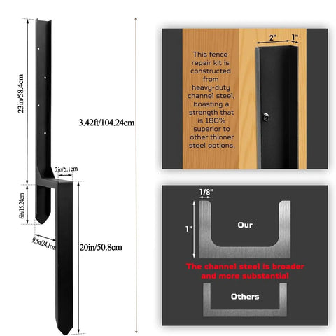 Heavy Duty 45 Degree Angle Brackets Post Anchor Ground Spike Kit With All Hardware For Gazebos Treehouses Patios And Cabins, showing dimensions and material details.