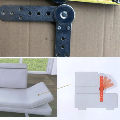 Top Shelf Knockout Heavy Duty Furniture Hinges For Bed To Sofa Conversion Built Like A Tank Steel pivot connector with diagram.