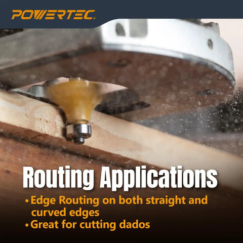 Universal Offset Router Base Plate With Reversible Edge Routing Fence And Pre Drilled Alignment Marks in action routing a wood edge.