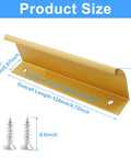 Rose Gold Edge Pulls 2 Pack Aluminum Finger Bar Cabinet Handles size diagram with dimensions and included screws