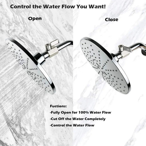 Showerhead Shut Off Valve With Stainless Handle Mini Ball Valve Chrome Finish 304 Stainless Steel Half Inch NPT Thread