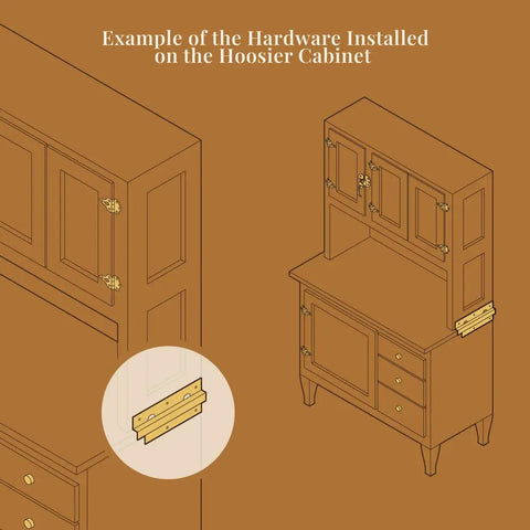Rock Solid Round Steel Side Mounting Brackets Top Tier Upgrade For Antique Hoosier Style Kitchen Cabinets Includes One Pair With Precision Fit And Smooth Heavy Duty Construction That Really Flips The Script On Basic Hardware