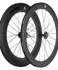 Beast Mode Fixed Gear Bike Wheelset Front 60mm Rear 88mm Carbon Clincher 23mm Rim Wide Matte 3K Finish Basalt Braking Surface