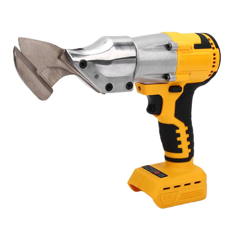 Gowenic 20V Cordless Electric Metal Shears With Brushless Motor and 360 Degree Rotating Head for Sheet Metal Cutting. Side view.