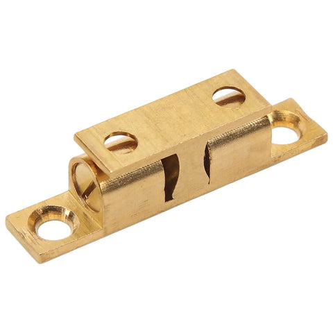 Cabinet Door Catch Brass Ball Tension Latch Set Adjustable Double Ball Design With Gold Screws 60mm Easy Install