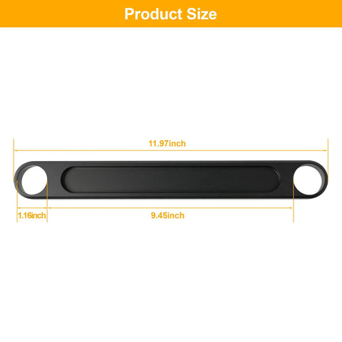 Clutch Alignment Tool for Polaris RZR and General Ranger XP 1000 dimensions shown in black aluminum bar, 2016 to 2024.