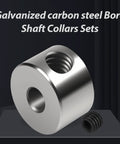 Galvanized carbon steel bore shaft collar set with set screw, industrial use