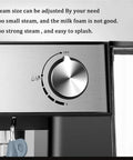 Barista-Grade Home Espresso Maker With Built-In Milk Frother Semi Automatic Electric Coffee Machine steam adjustment knob