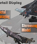Metal Fighter Jet Puzzle For Adults And Military Enthusiasts, Dope DIY Attack Plane Model Kit For Men, stereoscopic display