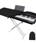 Stretchable Dust Cover For 88 Key And 61 Key Digital Pianos Protective Keyboard Cover To Keep Dust Dirt Debris Off Your Keys Must Have Piano Accessory For Everyday Gigging And Home Use on an 88-key piano with stand.