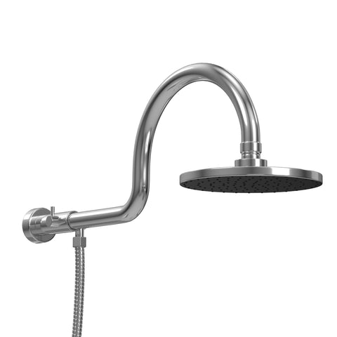 Rain Shower Head With Handheld Sprayer Set, 8 Inch Chrome Showerhead And Hose, Adjustable Slide Bar, Easy Retrofit Kit