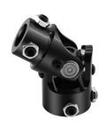 Three Quarters Inch DD X One Inch DD Universal U Joint Black Steering Shaft with 35° Angle, 83mm Length, 40Cr Alloy Steel and Needle Bearing