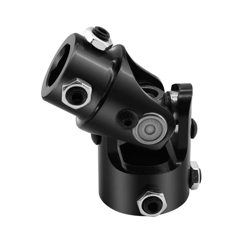 Three Quarters Inch DD X One Inch DD Universal U Joint Black Steering Shaft with 35° Angle, 83mm Length, 40Cr Alloy Steel and Needle Bearing