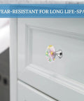 Colorful Watercolor Daisy Cabinet Knobs 2 Pack Aluminum Alloy Drawer Pulls For Kitchen Dresser Bathroom Cupboards Closets