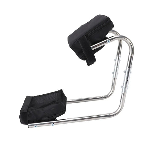 Stainless Steel Folding Garden Kneeler and Seat With Ergonomic Ankle Support, lightweight and compact design, side view