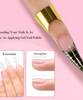Builder Base Clear Gel Kit For Nails Sheer Color Gel Reinforcement Lacquer Hema Free Cruelty Free Vegan nail extension demo
