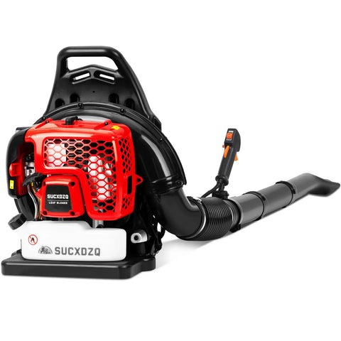 Beast Gas Backpack Leaf Blower 665 CFM 205 MPH for Landscaping and Yard Work, ergonomic design, side view.