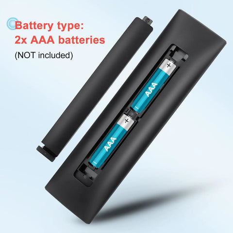 Universal Remote Replacement For Smart TVs XRT136 XRT260 XRT270 D E M P V PX Series battery compartment open