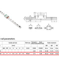 MGN12H 350mm Linear Rail Guide With 8mm Carriage For 3D Printer And CNC Upgrade Built For Makers High Precision Heavy Duty Steel Rails For Smooth Quiet Accurate Motion Easy Install And Durable Performance, with dimensions chart