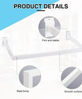 Product details of Set Of 4 U Shaped Slatwall Hang Rails 12 By 24 Inch White Rectangular Tubing Metal Wall Hangers For Retail Displays