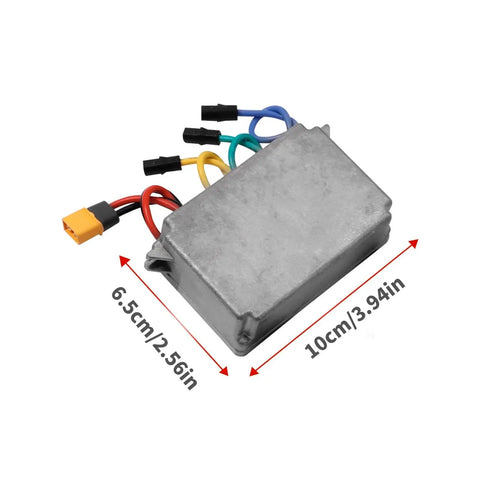 Tool Free Universal Electric Scooter Controller Replacement Part For Electric Skateboards Easy Plug And Play Upgrade No Special Tools Needed For Quick Swap Or Custom Build, shown with dimensions