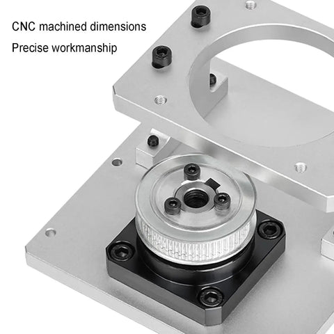 Heavy Duty Hollow Rotary Actuator With Top Shelf Accuracy Rotating Platform For 86 Stepper Motor showing CNC machined aluminum precision features.