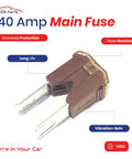 Direct Fit 140 Amp Battery Fuse Block Replacement For Toyota Nissan Ford Hyundai Main Post 18mm displayed with features.