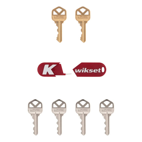 DIY Rekey Kit For SmartKey Locks Only Easy Key Reset With SmartKey Security showing Kwikset keys and rekeying tool.