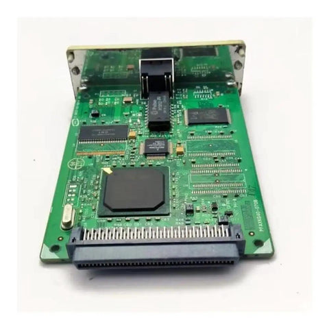 Straight Up Solid Internal Print Server Network Card For Designjet Plotter Compatible With J6057A showing green circuit board detail.