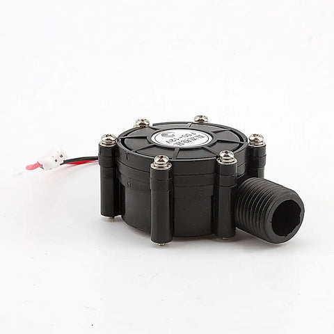 Side view of Micro Hydro Water Turbine Generator 12V Off Grid Power System, 10W Output, 220mA Max, durable compact design