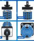 Heavy-Duty Rotary Changeover Switch 20A 660V Four Position Three Phase With 12 Terminals in multiple views