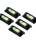 Small for spirit Level with Magnetic Bottom for Cross Stitch Frame set of 5 liquid level indicators with black casing.