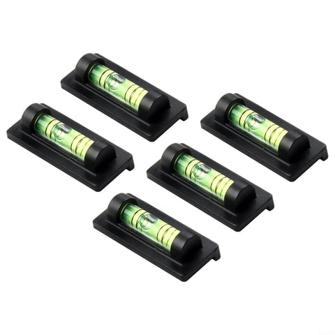 Small for spirit Level with Magnetic Bottom for Cross Stitch Frame set of 5 liquid level indicators with black casing.