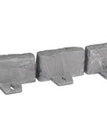 No-Dig Landscape Edging Kit With Anchoring Spikes Stone-Look Garden Border 15 Foot Set 2.7 Inch Tall Slate Gray pieces