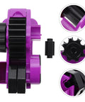 Heavy Duty Semi Automatic Packing Tape Dispenser Smooth Operator Design with black and purple cutting mechanism details.