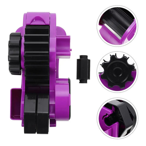Heavy Duty Semi Automatic Packing Tape Dispenser Smooth Operator Design with black and purple cutting mechanism details.
