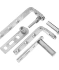 Hidden Door Hinges With Automatic Rebound For Concealed Bookcase Doors Stainless steel components, unassembled
