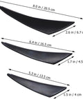 Cool Ride Upgrade For Chevy Traverse 2009-2025 Durable Rubber Bumper Canards Aero Winglets Spoiler Splitter Anti Scratch Trim Decorative Car Parts, 8.0 in rubber set