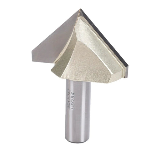 Heavy Duty 90 Degree V Groove Router Bit With 1/2 Inch Shank And Tungsten Steel Cutter for precise wood carving.