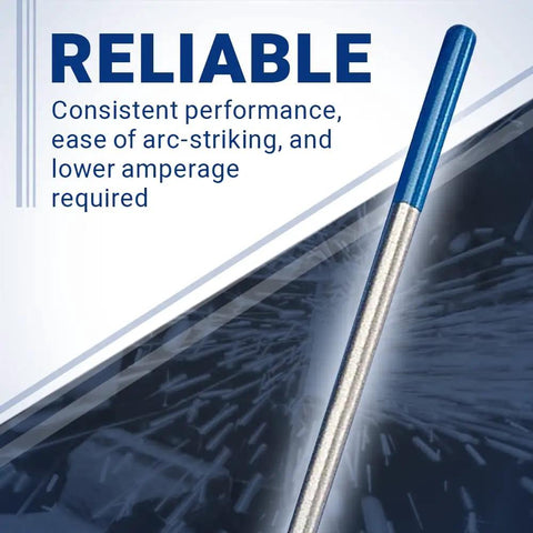 One Sixteenth Inch Two Percent Lanthanated Tungsten Electrodes WL20 Blue Ten Pack For TIG Welding detailed blue tip