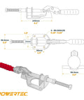 4 Pack Toggle Clamp Set With Quick Release 302F, 300 Lbs Holding Capacity, dimensions and design details illustration