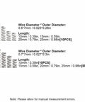 Super Cool TopHomer 300 Pack Compression Springs Made From Solid Stainless Steel With Diverse Hook Configurations Perfect For DIY Repairs And Tough Machine Fixes To Keep Everything Moving Smooth Without Any Hiccups. 10pcs 0.6mm springs