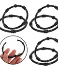 Heavy Duty Zinc Alloy Shower Curtain Rings Set, Black Hanging Hooks With Smooth Glide O Rings shown in detail and group view