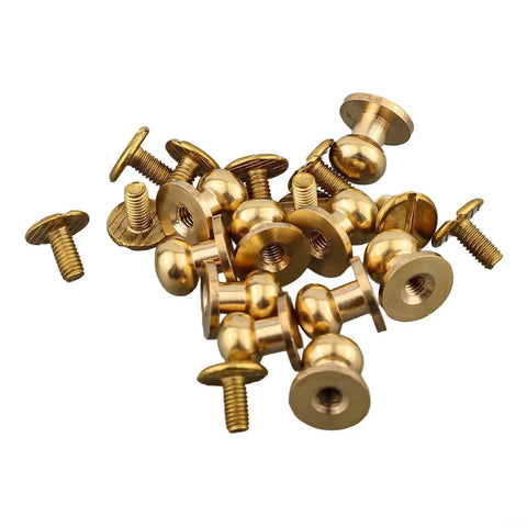 Straight Up Gold Tiny Drawer Knobs With Matching Screws, small round gold screws for cabinet hardware upgrades.