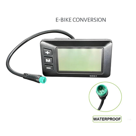 Digital Cycling Computer For E Bikes With Real Time Speed And Battery Data Display, GD01 LCD Meter, 36V 48V, 5 Pin Plug, 0.9 Inch Handlebar Mount 22.2mm, JN Controller Compatible, Easy Install, Clear Riding Insights