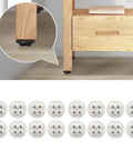 16 Pack Mini Caster Wheels Swivel Ball Transfer Base For Appliances mounted under a wooden cabinet, showcasing easy rolling pads.