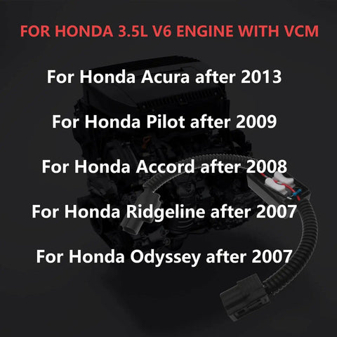 Smooth Ride Vcm Shutoff Harness Adapter For Honda 3.5 Liter V6 Engines Kill The Stutter Compatible With Acura Pilot Accord Ridgeline Odyssey diagram with compatible models listed.