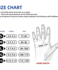 Size chart for Medium Nitrile Disposable Gloves 4 Mil Powder Free Latex Free Exam Gloves 100 Count For Safe Work