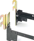 2 Pack Heavy Duty Model 711 Headboard Adapter Brackets with steel connectors for metal bed frame conversion.
